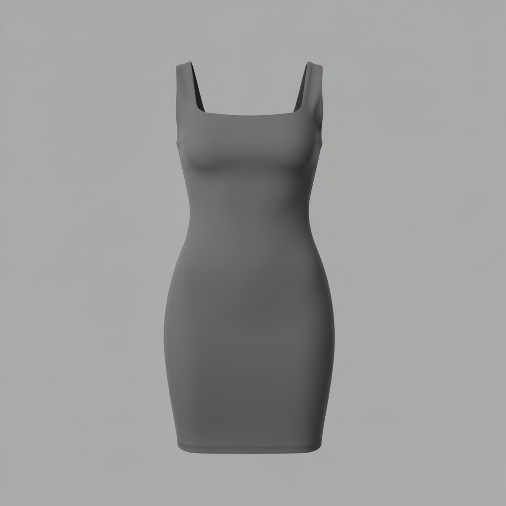 Seamless Square Neck Mini Dress | Women's Summer Dress 5