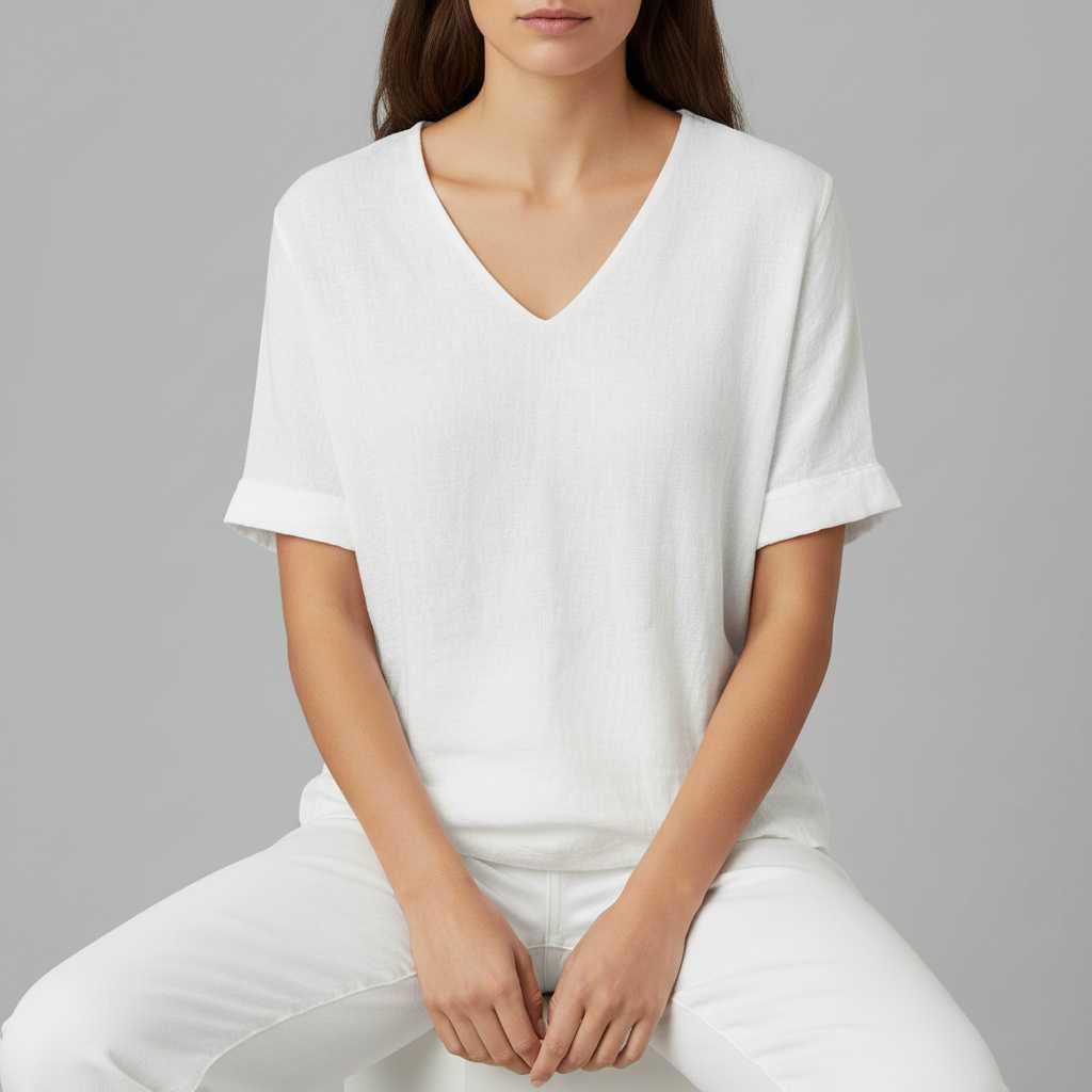 Cotton Linen Top | Women's Lightweight Casual Top 1