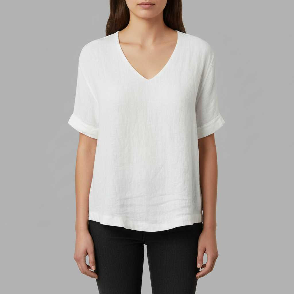 Cotton Linen Top | Women's Lightweight Casual Top 2