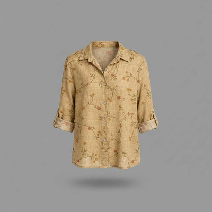 Retro Charm | Women's Long Sleeve Blouse in Vintage Style 5