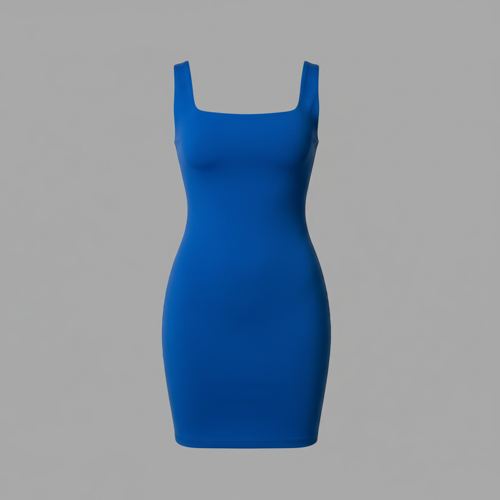 Seamless Square Neck Mini Dress | Women's Summer Dress 0