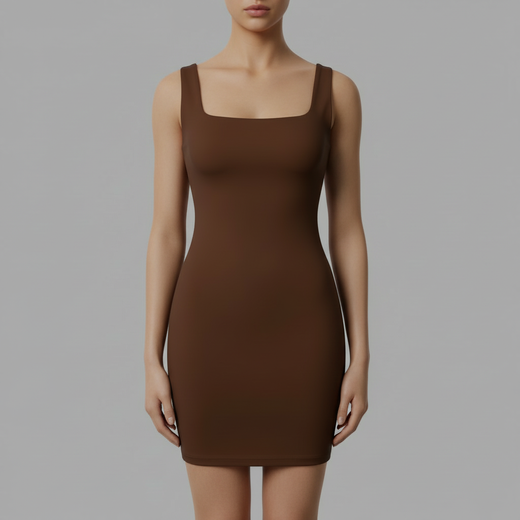 Seamless Square Neck Mini Dress | Women's Summer Dress 2