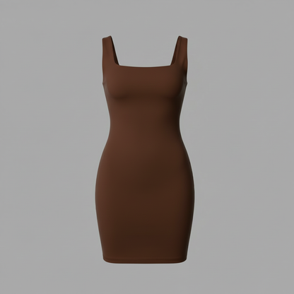 Seamless Square Neck Mini Dress | Women's Summer Dress 3