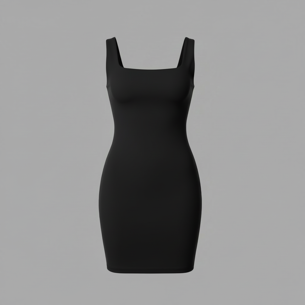 Seamless Square Neck Mini Dress | Women's Summer Dress 4