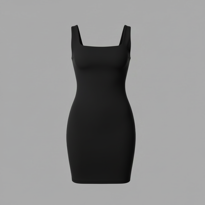 Seamless Square Neck Mini Dress | Women's Summer Dress 4