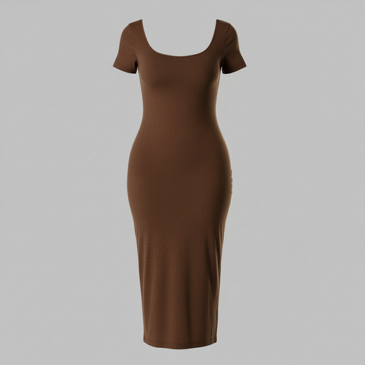 Shapewear Midi Dress with Split | Women's Dresses 0
