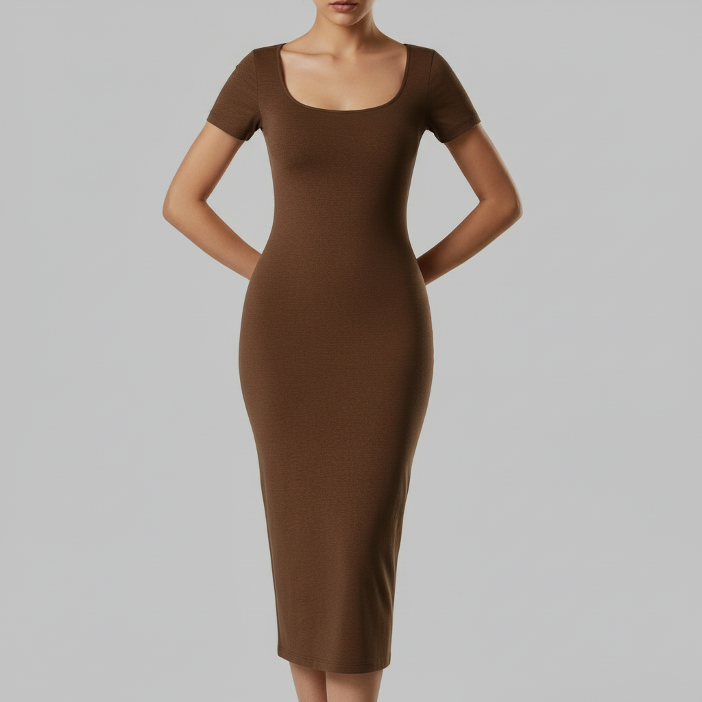 Shapewear Midi Dress with Split | Women's Dresses 1