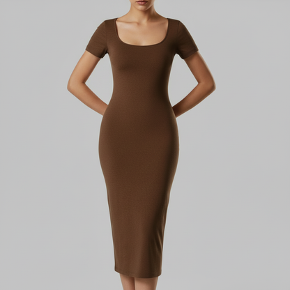 Shapewear Midi Dress with Split | Women's Dresses 1