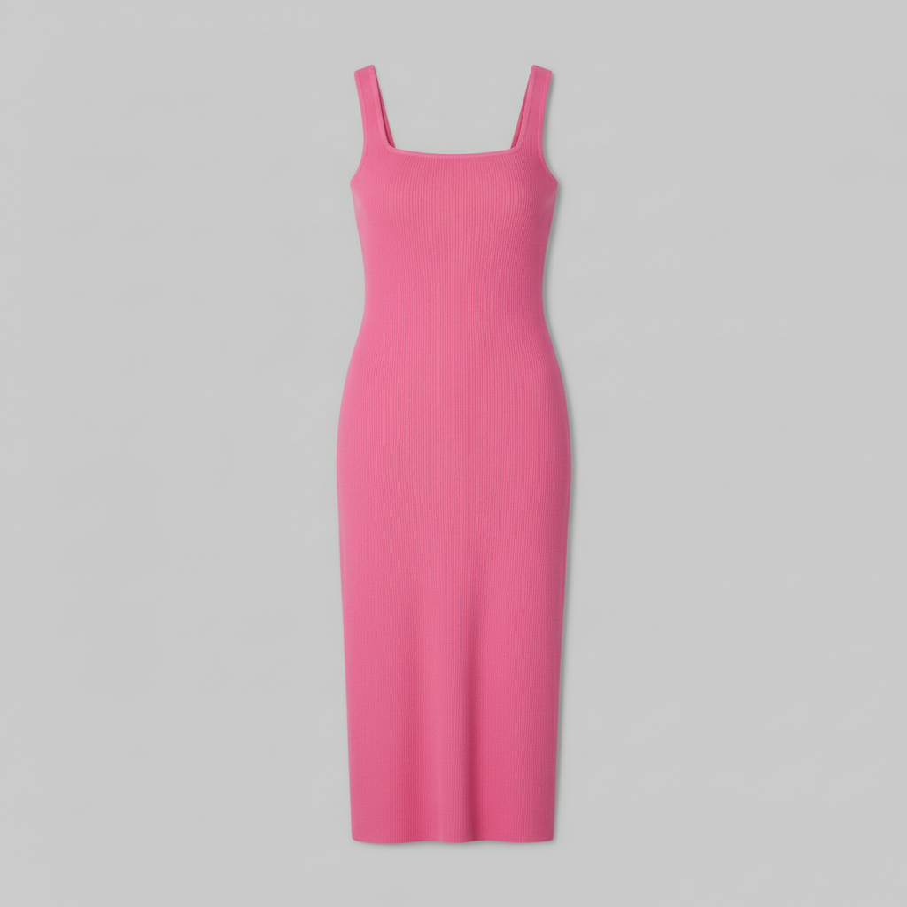 Square Neck Midi Black Dress | Women's Body Shaping Dress 0